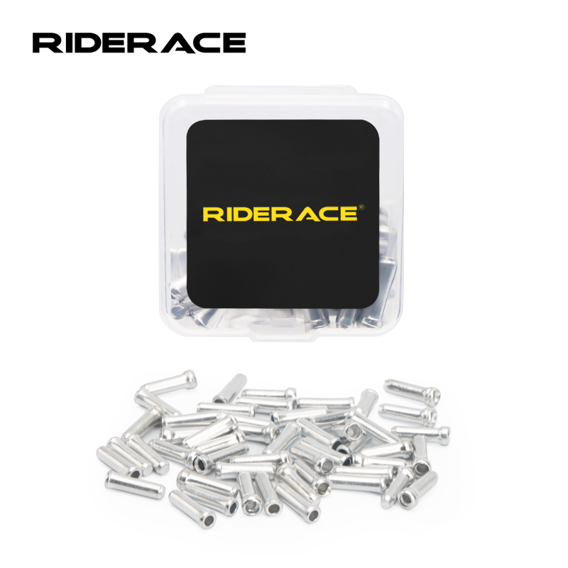 Wire Connector Cap - 50個/ロット 自転車ブレーキシフターケーブルエンドキャップ MTBバイク ディレイラーシフトワイヤーフェルール ブレーキシフターインナーケーブルチップ クリンプ