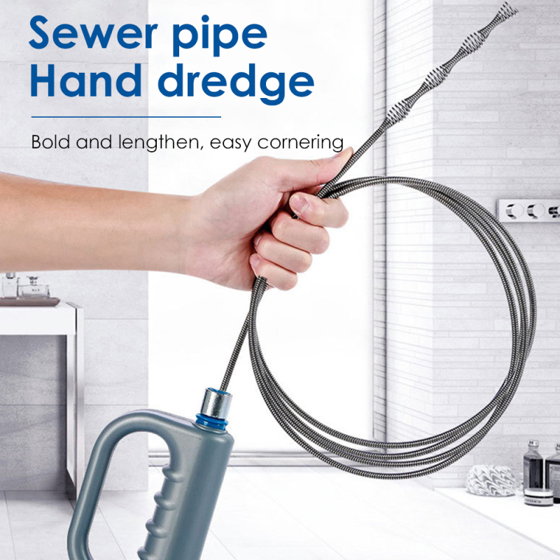 Plumbing Snake Drain - 排水管用の柔軟なブロックロッド,10m,キッチン用のグーグルブロック,排水管用のキッチンツール