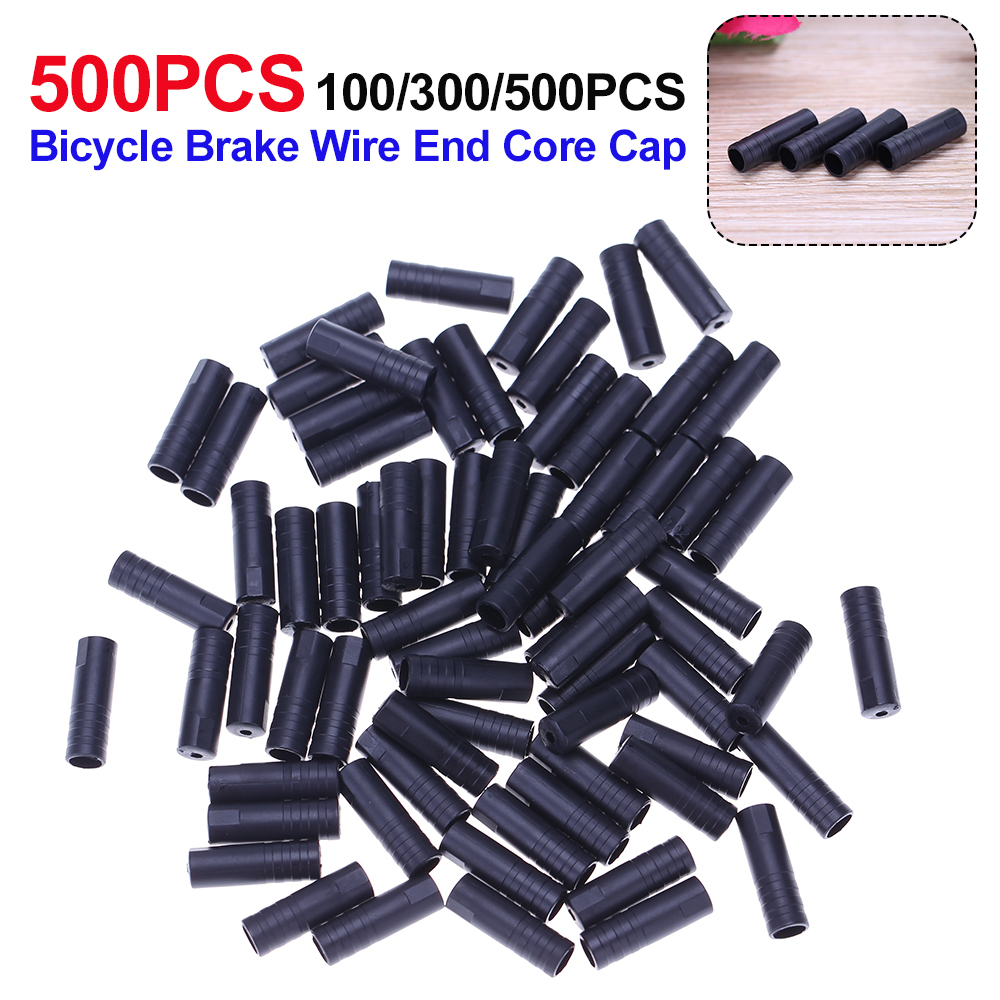 Wire Connector Cap - マウンテンバイクとロードバイク用のアウターケーブルエンドキャップ,ギア用のハンドツールキット,100〜500個のワイヤーチップ付き