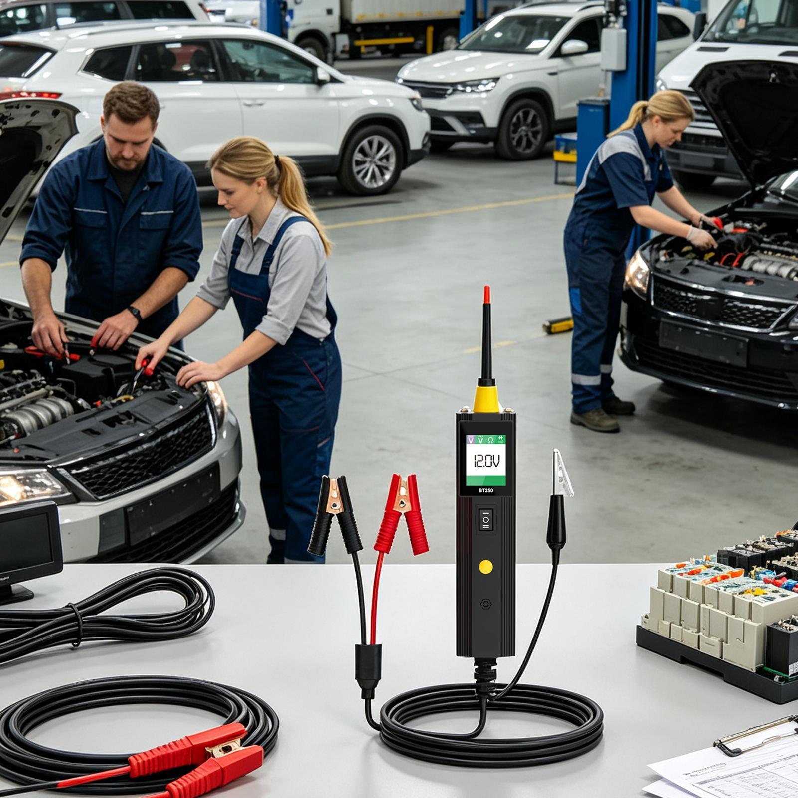 Circuit Breaker Finder - 電源回路プローブテスター ライト付き 非接触LCDディスプレイチェッカー 車のワイヤー回路ブレーカーファインダー トラック SUV