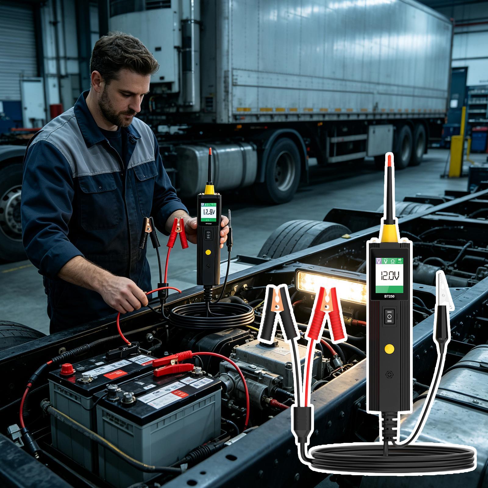Circuit Breaker Finder - 電源回路プローブテスター ライト付き 非接触LCDディスプレイチェッカー 車のワイヤー回路ブレーカーファインダー トラック SUV