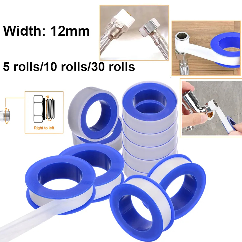 Plumbing Tape Ptfe - 防水パイプテープ、オイルフリーテープ、シーリングテープアクセサリー、ネジシールテープ、ホームリフォーム、ユーティリティ配管、5ロール、10ロール、30ロール