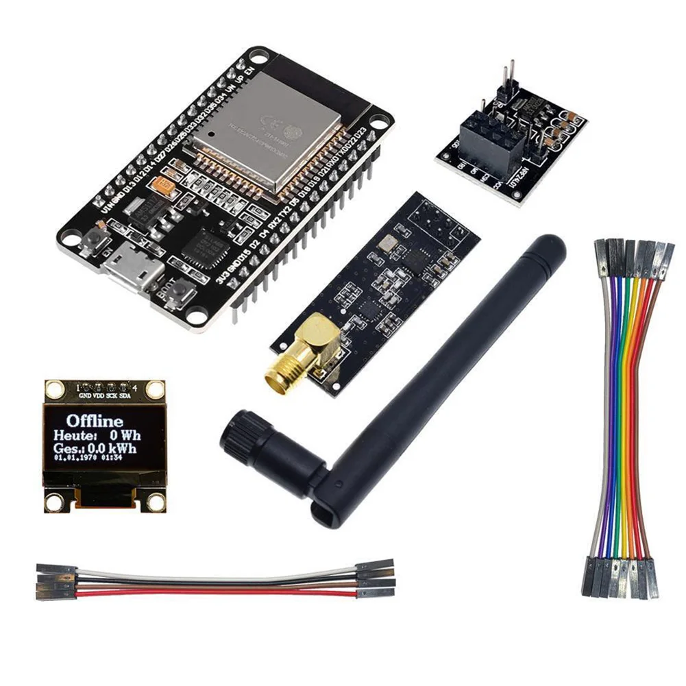 Home Improvement Expo - Hoymiles用のオープンDTU、ESP32用のDIYキットディスプレイ、nrf24l01用、アンテナソケット、kabelホームセンター、電気用品
