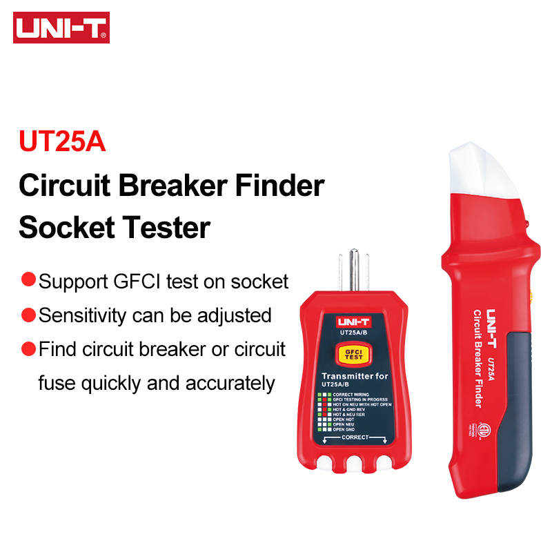 Circuit Breaker Finder - UNI-T AC サーキットブレーカーファインダー UT25A AC 90-120V