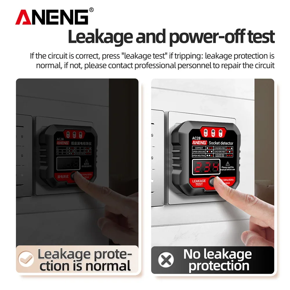 ANENG AC27/AC28 デジタルソケットパワーテスタ - Circuit Breaker Finder のレビューと価格