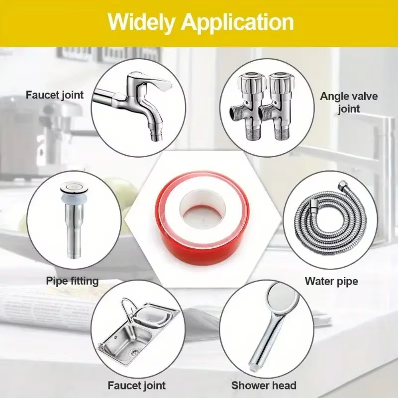 レッドシェル原料テープ PTFE 防水テープ 配管および暖房 - Plumbing Tape Ptfe のレビューと価格