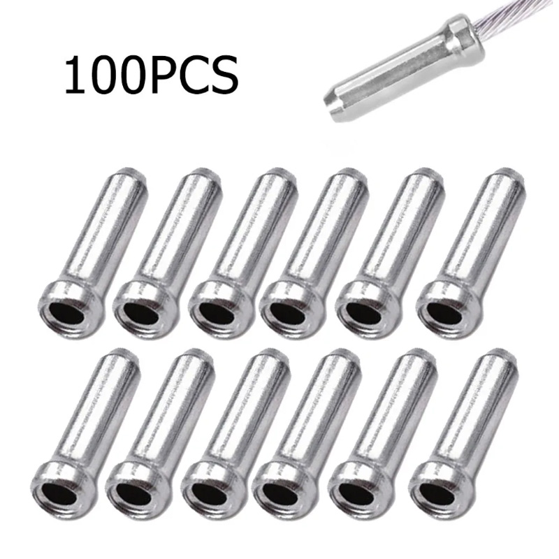 100 個自転車ブレーキシフターケーブルヒントアルミブレーキ - Wire Connector Cap のレビューと価格