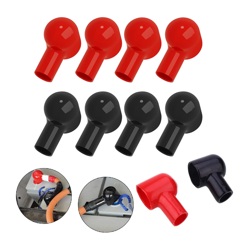 バッテリーターミナルブーツ 絶縁カバー 赤/黒 PVC ケー - Wire Connector Cap のレビューと価格