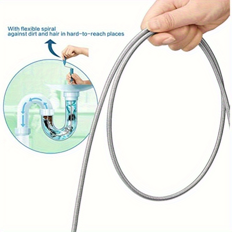 伸縮式ハンドル付きフレキシブルスチール製排水管クリーナースネ - Plumbing Snake Drain のレビューと価格