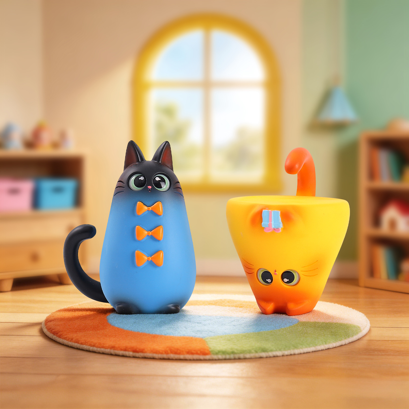 ブラインドボックス猫フィギュア樹脂製クリエイティブ漫画デスク - Home Improvement Hardware のレビューと価格