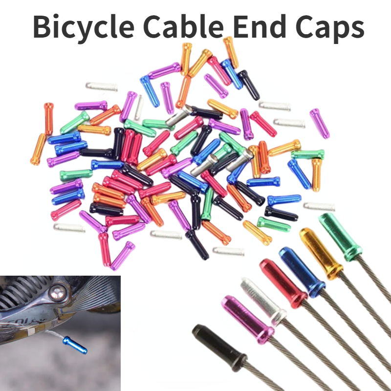 50/100 個自転車ケーブルエンドキャップアルミ合金自転車 - Wire Connector Cap のレビューと価格