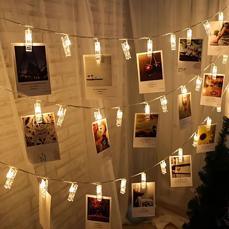 1.5/3/6/10m LEDフォトクリップストリングライト - Picture Hanging Strip のレビューと価格