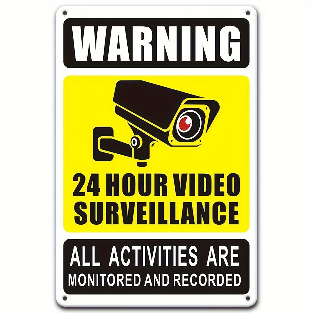 24時間365日ビデオ監視警告標識 - セキュリティカメラの - Home Improvement Hardware のレビューと価格