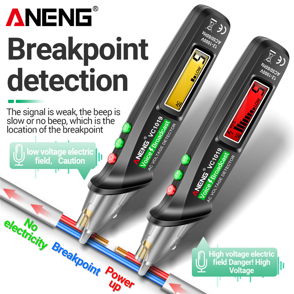 ANENG VC1019 回路ブレーカー探知機 音声放送と赤 - Circuit Breaker Finder のレビューと価格