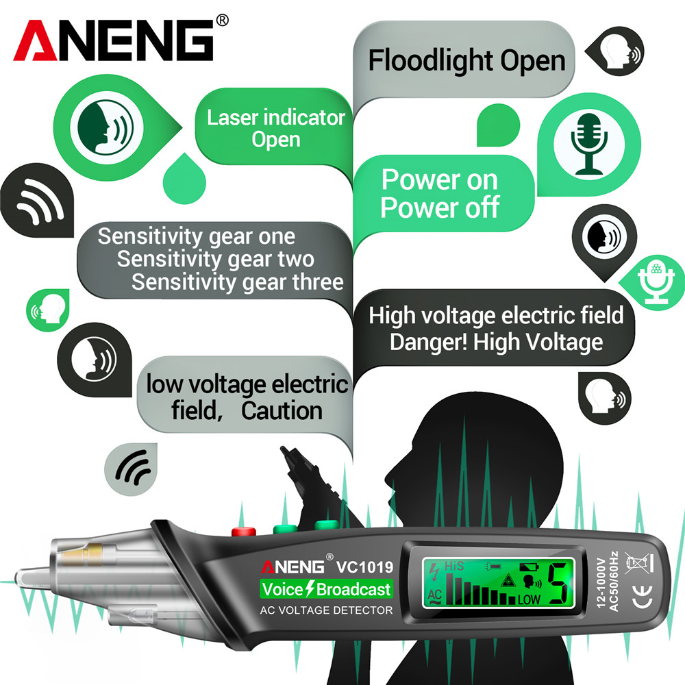 ANENG VC1019 回路ブレーカー探知機 音声放送と赤 - Circuit Breaker Finder のレビューと価格