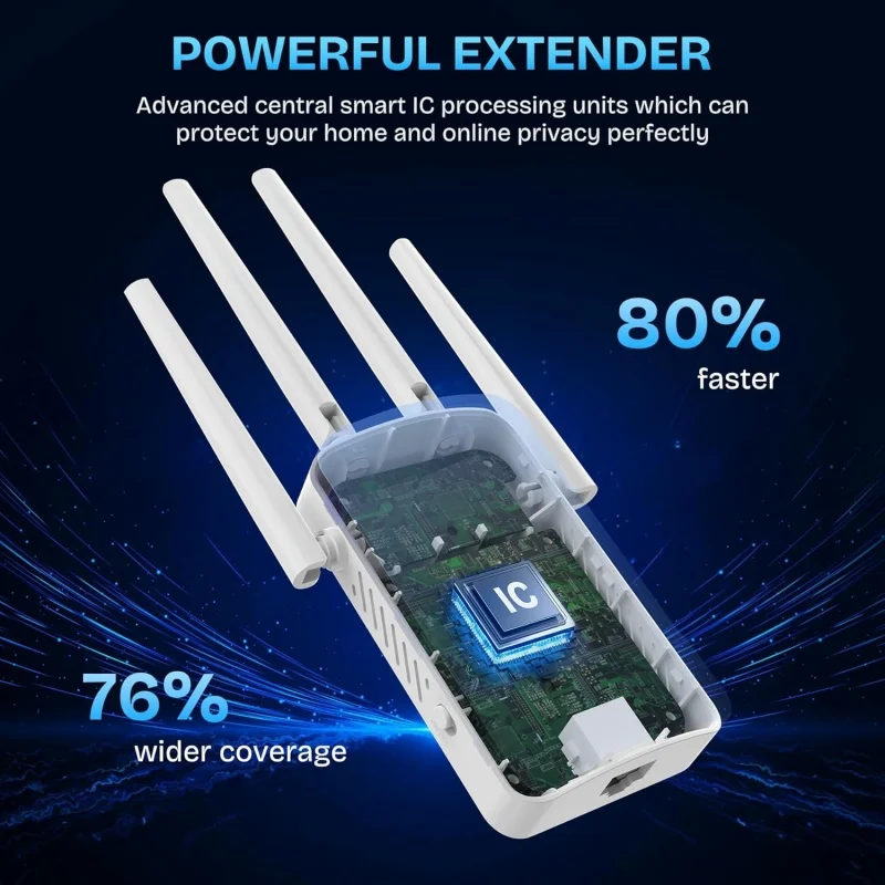1200Mbps デュアルバンド WiFi リピーター ワイ - Home Improvement Hardware のレビューと価格
