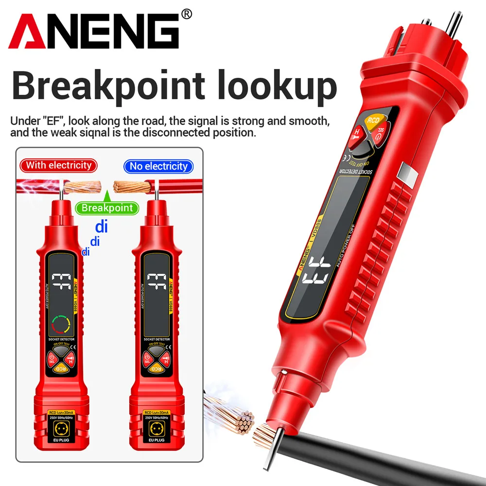 電気技師向けのポータブルインテリジェントテスト、誘導ペンソケ - Circuit Breaker Finder のレビューと価格
