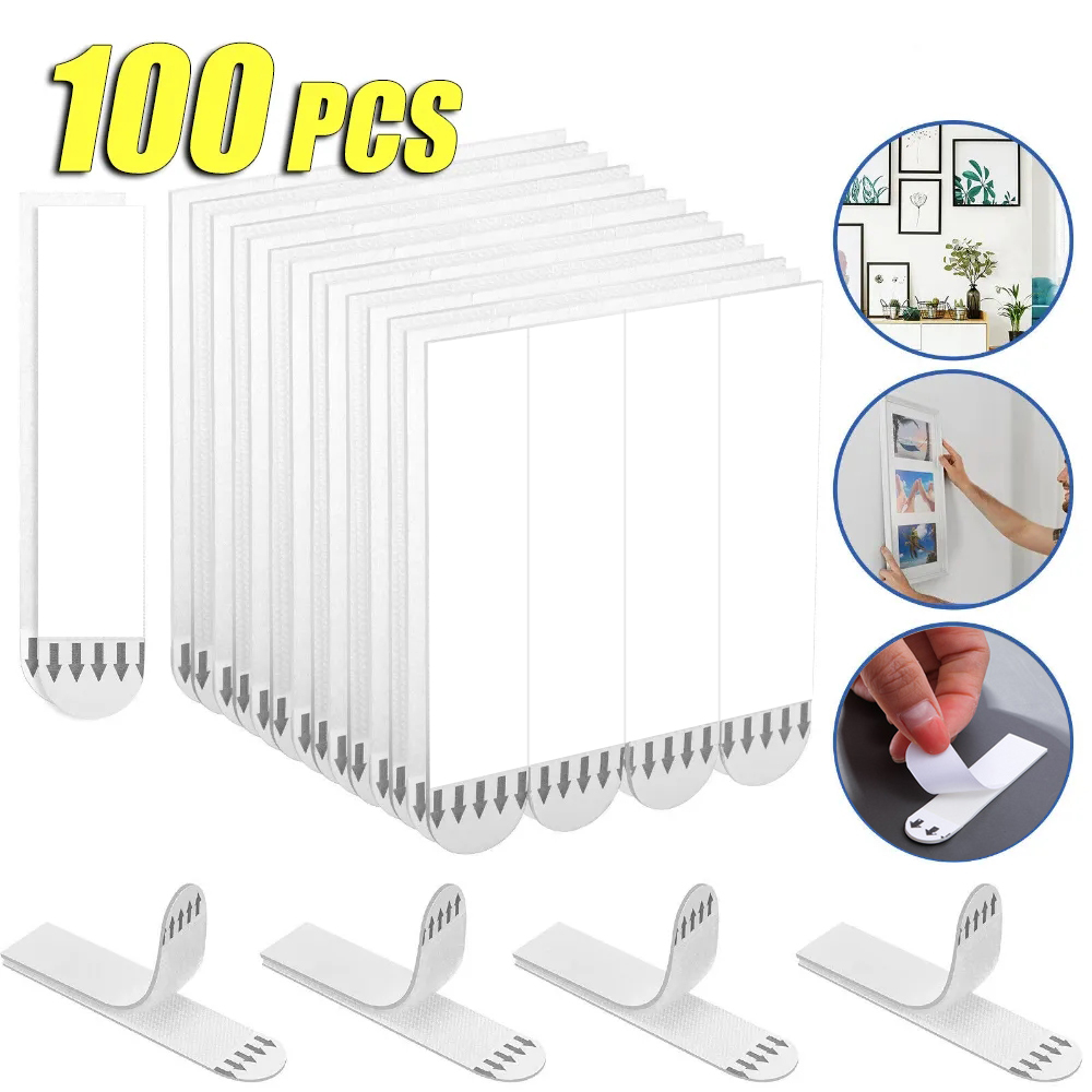 穴あけ不要のフレームテープストリップ、各種取り付け用粘着式額 - Picture Hanging Strip のレビューと価格
