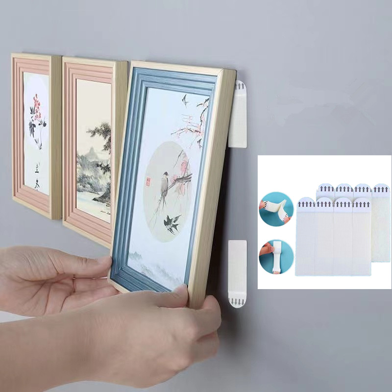 穴あけ不要のフレームテープストリップ、各種取り付け用粘着式額 - Picture Hanging Strip のレビューと価格
