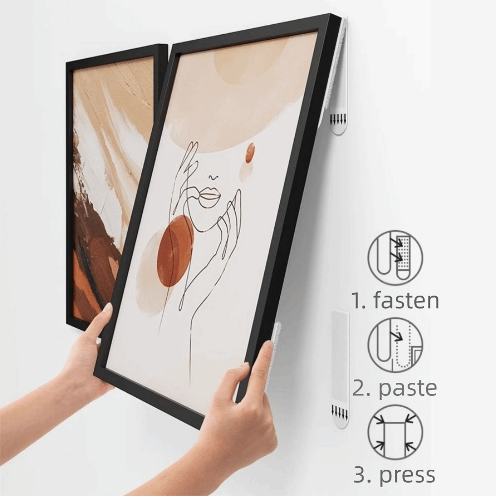 12組の頑丈な絵画吊り下げ用ストリップ、跡が残らない、簡単に - Picture Hanging Strip のレビューと価格