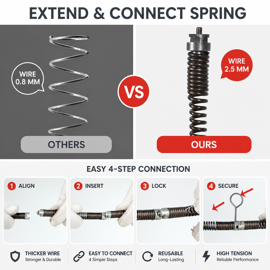 配管用スネークドレンオーガー、排水管クリーナー、スプリングパ - Plumbing Snake Drain のレビューと価格