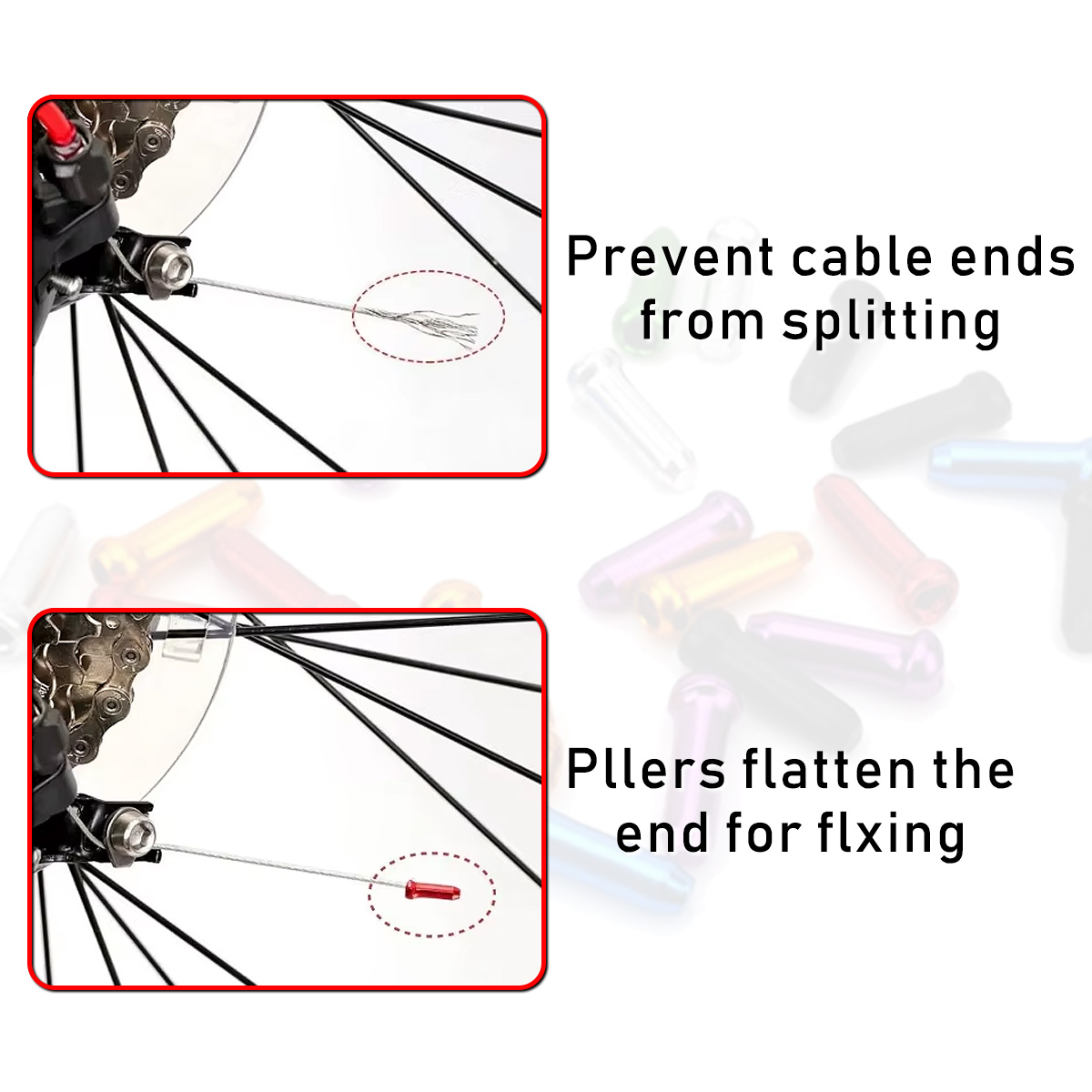 PINMOAP 自転車コアキャップ可変速ブレーキケーブルエン - Wire Connector Cap のレビューと価格