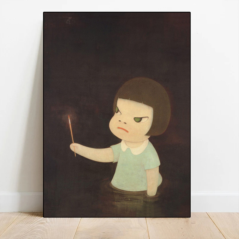 1pc フレームレスキャンバス絵画吉本奈良夢人形ポスターとプ - Wall Texture Spray のレビューと価格